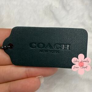 2" COACH Green Fob Bag Charm Hang tag Hangtag